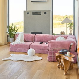 Atelier Del Sofa Sofá-Cama Esquinero Kanyon - Rosa